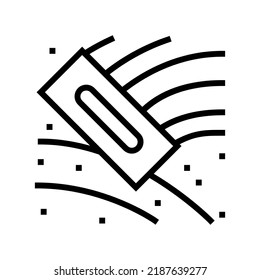 wall putty line icon vector. wall putty sign. isolated contour symbol black illustration