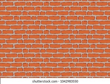 Wall of red brick. Background for decoration