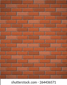wall of red brick seamless background vector illustration
