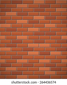 wall of red brick seamless background vector illustration