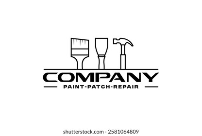 wall repair logo vector illustration