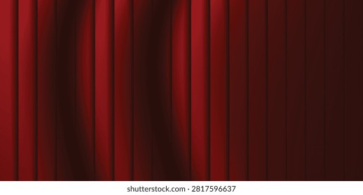 Wall romatic reb abstract 3D background, luxury wallpaper, trendy design backdrop.