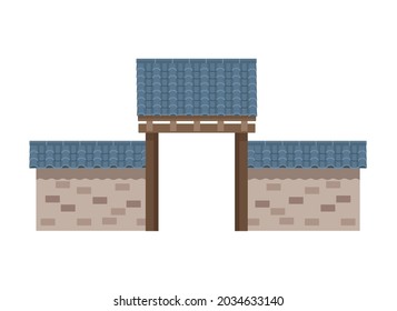 wall and roof japanese style