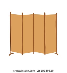 wall room divider cartoon. sliding modular, acoustic decorative, privacy bamboo wall room divider sign. isolated symbol vector illustration