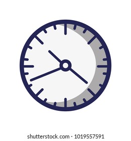 wall round clock time object