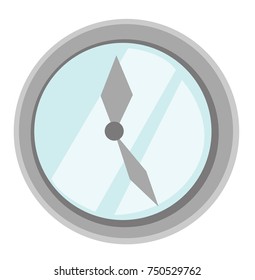 Wall round clock vector cartoon illustration isolated on white background.