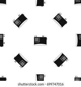 Wall router pattern repeat seamless in black color for any design. Vector geometric illustration