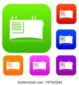Wall router set icon color in flat style isolated on white. Collection sings vector illustration