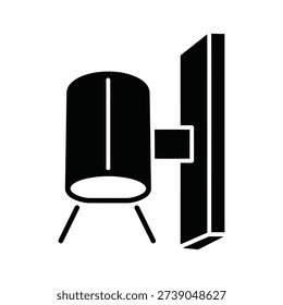 Wall sconce icon silhouette vector illustration isolated