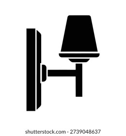 Wall sconce icon silhouette vector illustration isolated