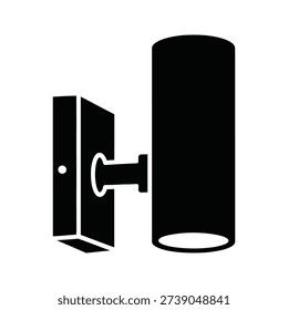 Wall sconce icon silhouette vector illustration isolated