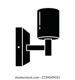 Wall sconce icon silhouette vector illustration isolated