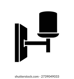 Wall sconce icon silhouette vector illustration isolated