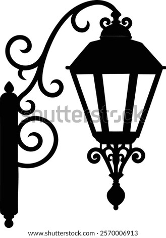Wall sconce silhouette isolated on white background. Wall sconce sign vector illustration design