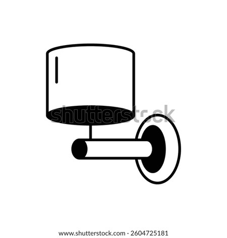 Wall Sconce vector icon stock illustration