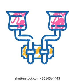 wall sconces bedroom interior doodle icon sketch vector. wall sconces bedroom interior sign. isolated symbol illustration