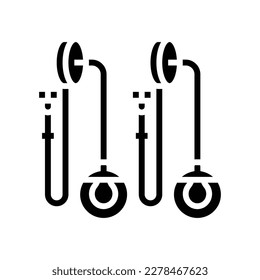 wall sconces bedroom interior glyph icon vector. wall sconces bedroom interior sign. isolated symbol illustration