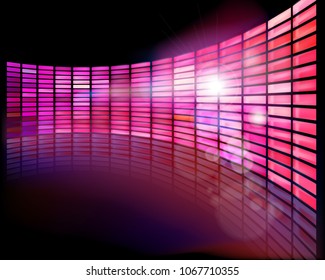 Wall screen on the stage. Vector illustration.