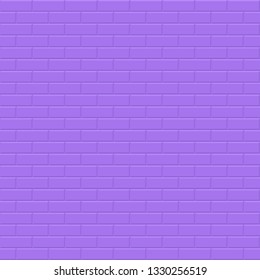 Wall seamless background - brick texture. Violet geometric repeatable design. 