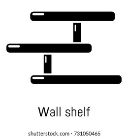 Wall shelf icon. Simple illustration of wall shelf vector icon for web
