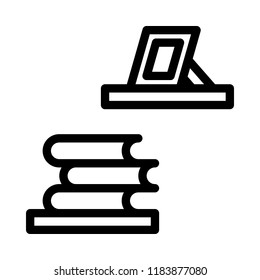 Wall Shelf Outline Icon Vector