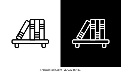Design de conjunto de ícones brancos da prateleira da parede