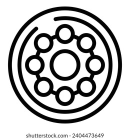 vector de contorno de icono del detector de humo de pared. Mira el fuego. Digital de herramientas de humo