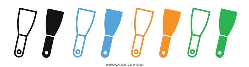 Wall Smoothing Putty Knife Icon for Construction and Renovation Work