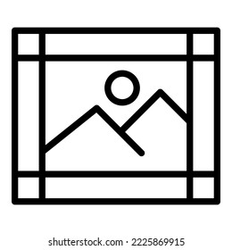 Wall snapshot icon outline vector. Screen image. Zoom phone