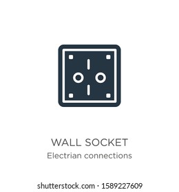 Wall Socket Icon Vector Trendy Flat Stock Vector (Royalty Free