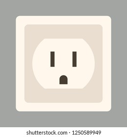 wall socket , vector illustration , flat style