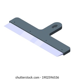 Icono de la espátula de pared. Isométrico del icono vectorial de la pared para el diseño web aislado en fondo blanco