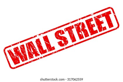 Wall Street red stamp text on white