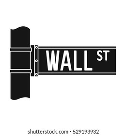 Glas-Bild Wandbilder Glas-Druck 100x50 Sehenswürdigkeiten Wall Street Zeichen 