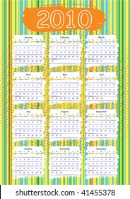 wall stripes calendar 2010