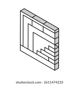 wall structure isometric icon vector. wall structure sign. isolated symbol illustration