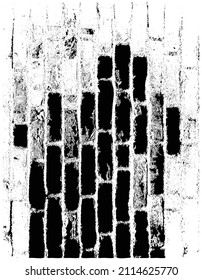 Wall Textur grunge, schwarz-weißer Vektorgrafik