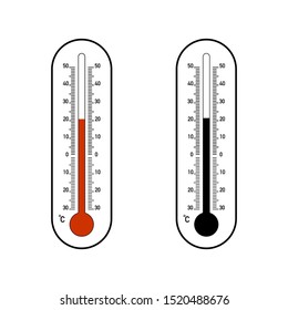 Wall Thermometer Illustration Vector Isolated on White Background