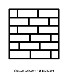 wall thin line vector icon