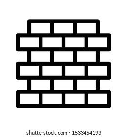 wall thin line vector icon