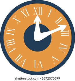Wall timepiece with roman numerals