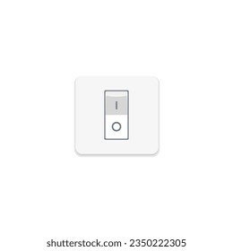 Wall toggle switch off icon. Clipart image isolated on white background