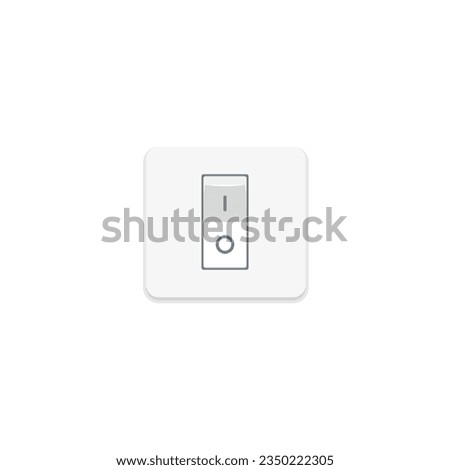 Wall toggle switch off icon. Clipart image isolated on white background