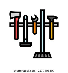 wall tool holder garage tool color icon vector. wall tool holder garage tool sign. isolated symbol illustration