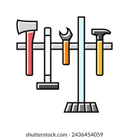 wall tool holder garage tool color icon vector. wall tool holder garage tool sign. isolated symbol illustration