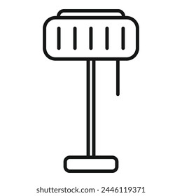 Wall torcher icon outline vector. Lamp illuminate. Relax decor brand