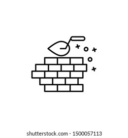 Wall trowel job icon. Element of labor icon