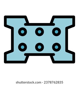Wall tv control icon outline vector. Vesa mount. Bracket display color flat