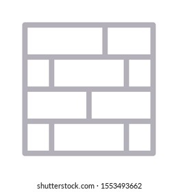 wall vector colour line icon
