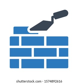 wall vector glyph color icon 